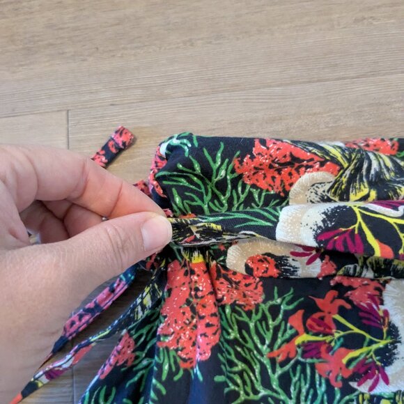 Patagonia Lithia Skirt Convertible Women's Large Floral Hike Ruched Tie Halter - Picture 9 of 12